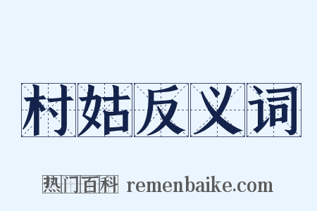 村姑反义词是什么意思的图片